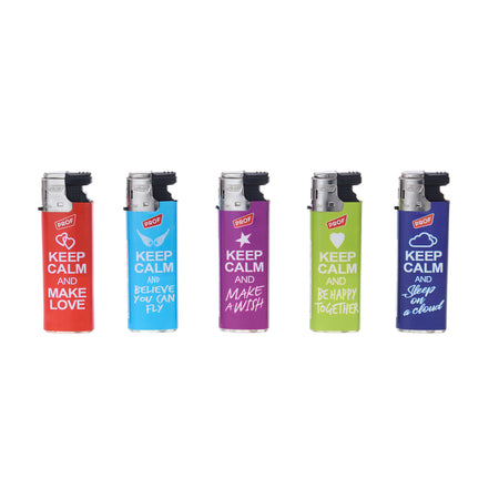 Prof Turbo Keep Calm Flame Windproof Lighter x 50