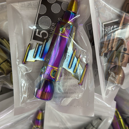 D&K Plane Shaped Metal Pipe with Screen Assorted Colours x 24