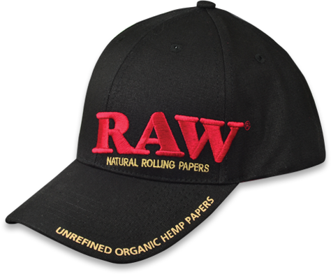Raw Black Cap Hat with Red Logo + Poker Accessory x 1