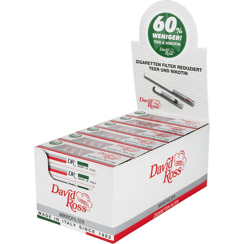 David Ross 8mm Regular Plastic Cigarette Filter x 36