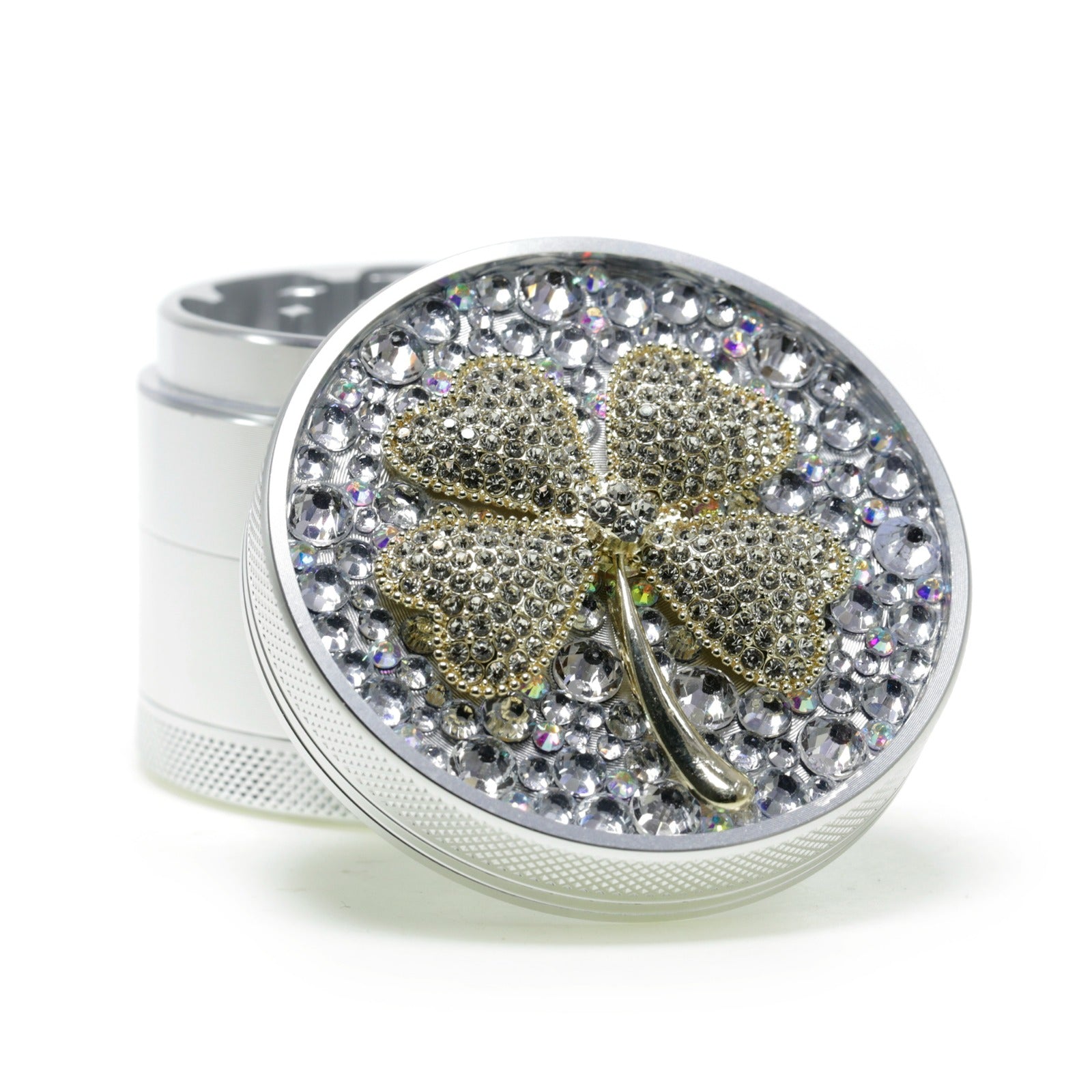 Metal Grinder with Crystal Designs 63mm 4 Part  Assorted x 6