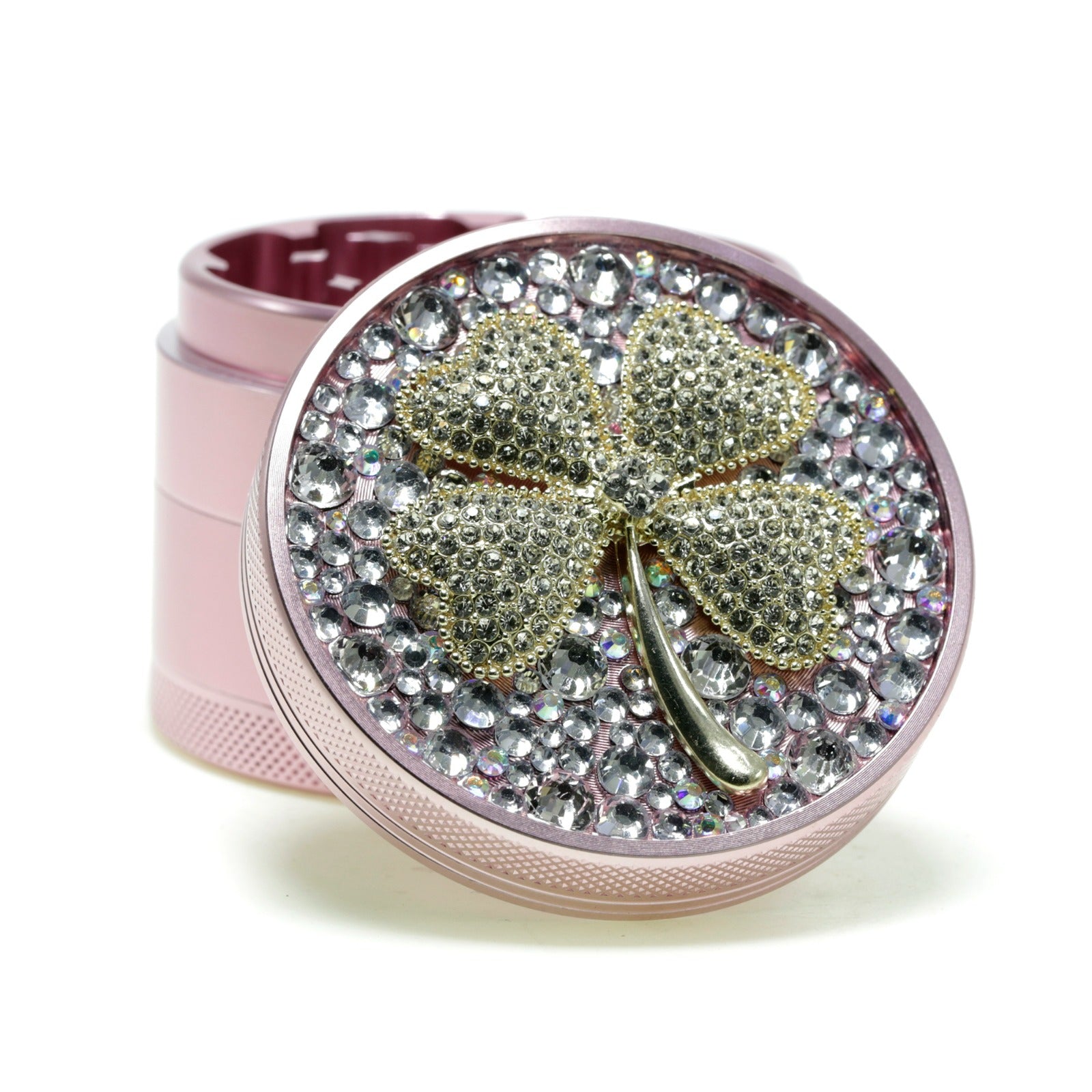 Metal Grinder with Crystal Designs 63mm 4 Part  Assorted x 6