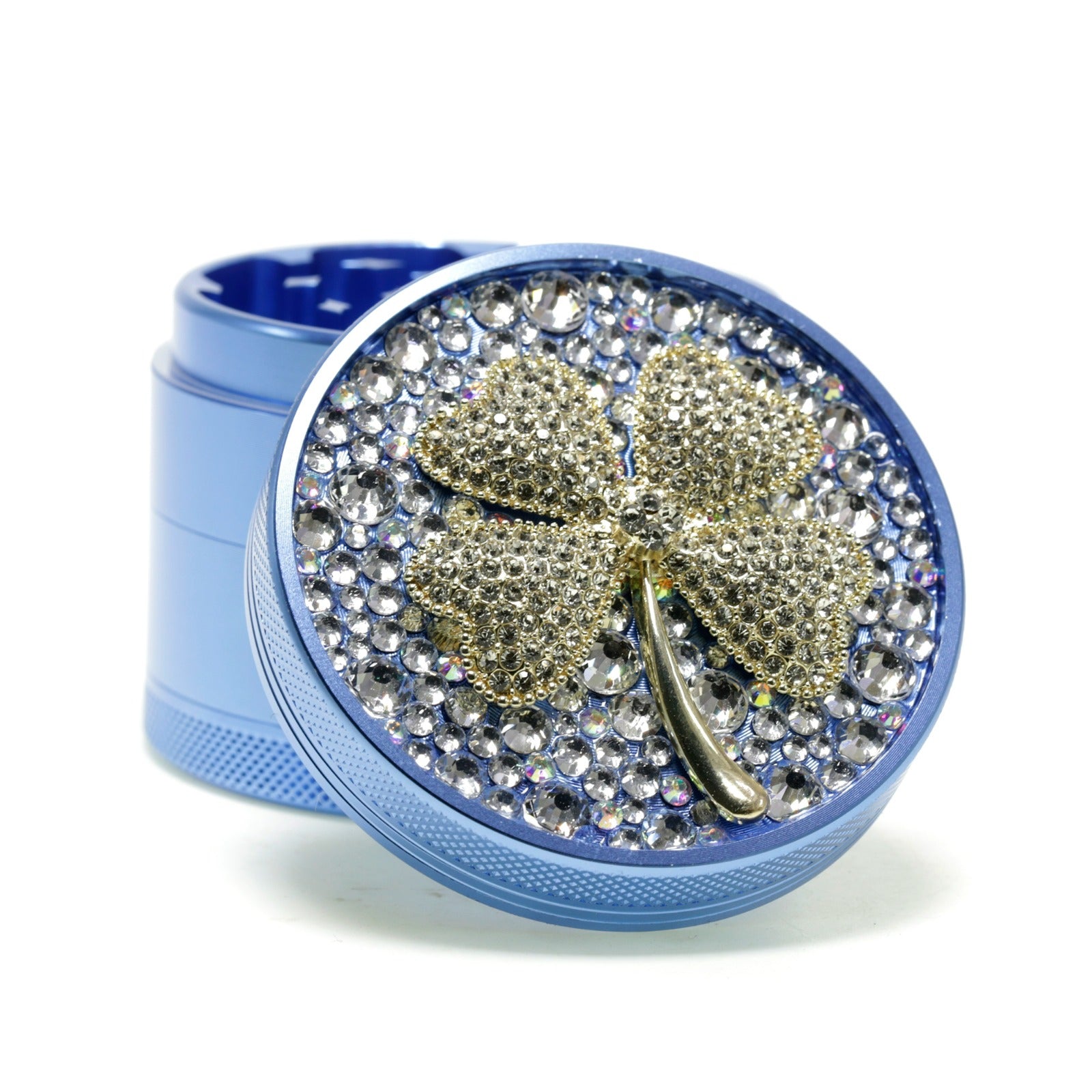 Metal Grinder with Crystal Designs 63mm 4 Part  Assorted x 6