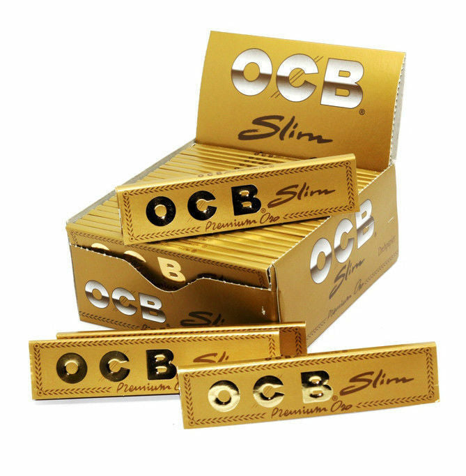 OCB Gold King Size Slim Rolling Paper 50 pack