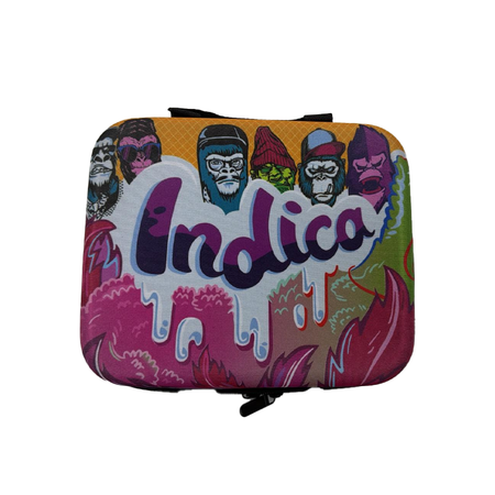 Zipper Set Smoking Set with Ashtray, Grinder, Tray and Containers Gift Set - Indica