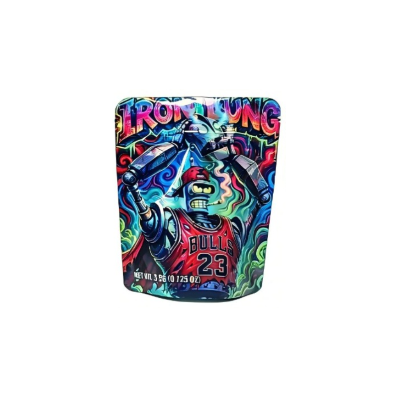 3.5g Iron Lung Design Mylar Bags x 100 bags (1 pack) SS-1011