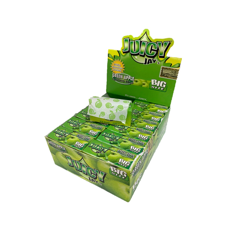 Juicy Jay´s Green Apple Flavoured Paper Rolls Big Size