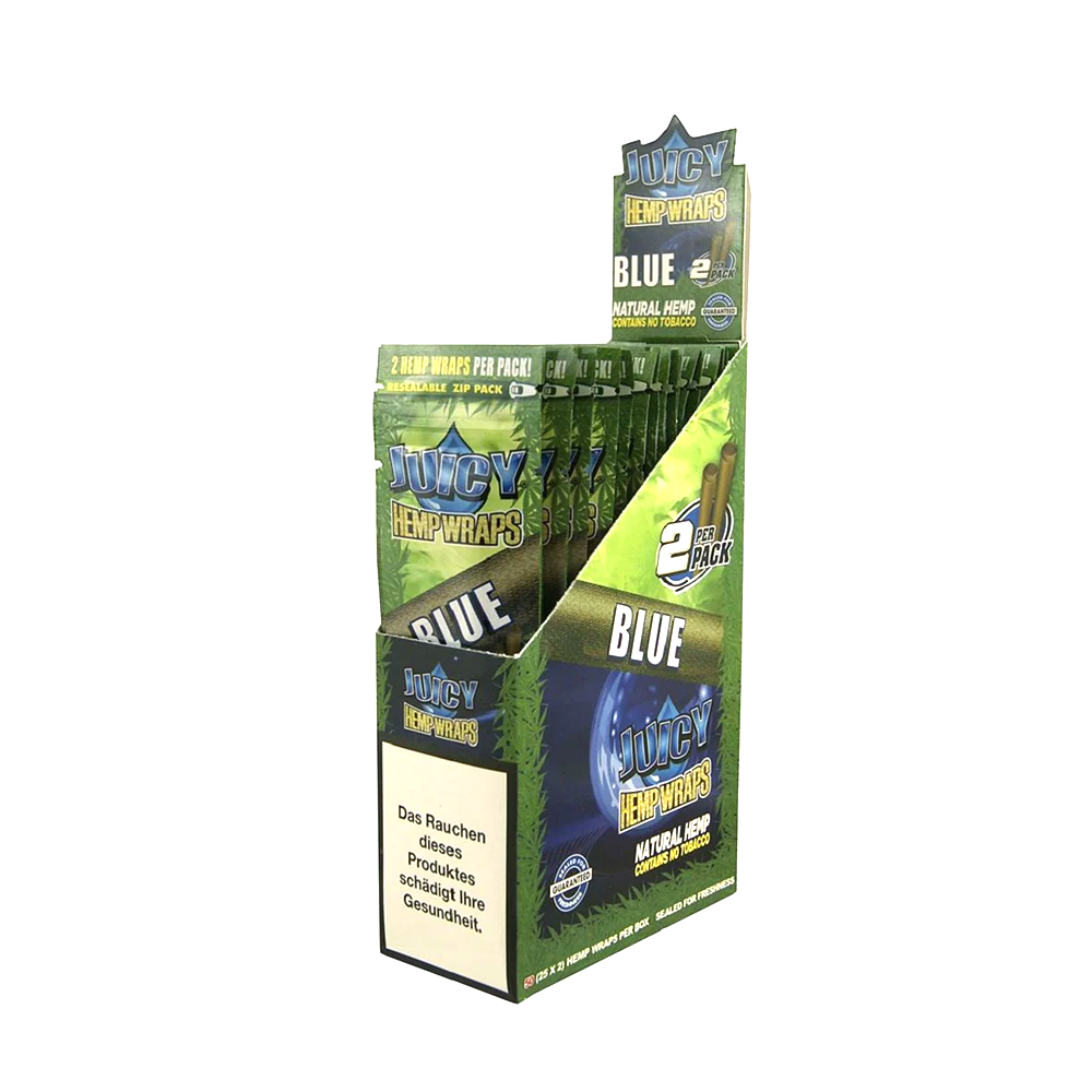 Juicy Jay´s Hemp Wraps Blunts Blue 25 pack