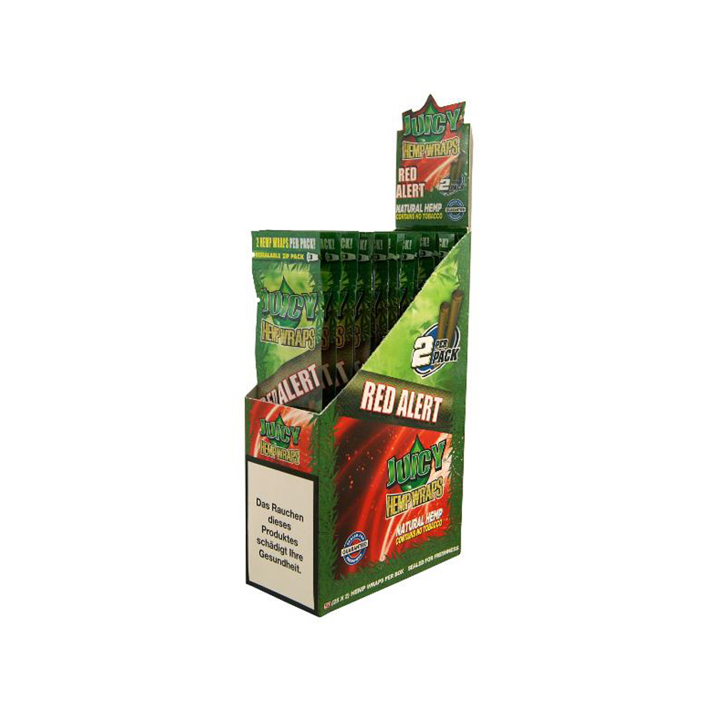 Juicy Jay´s Hemp Wraps Blunts Red Alert 25 pack
