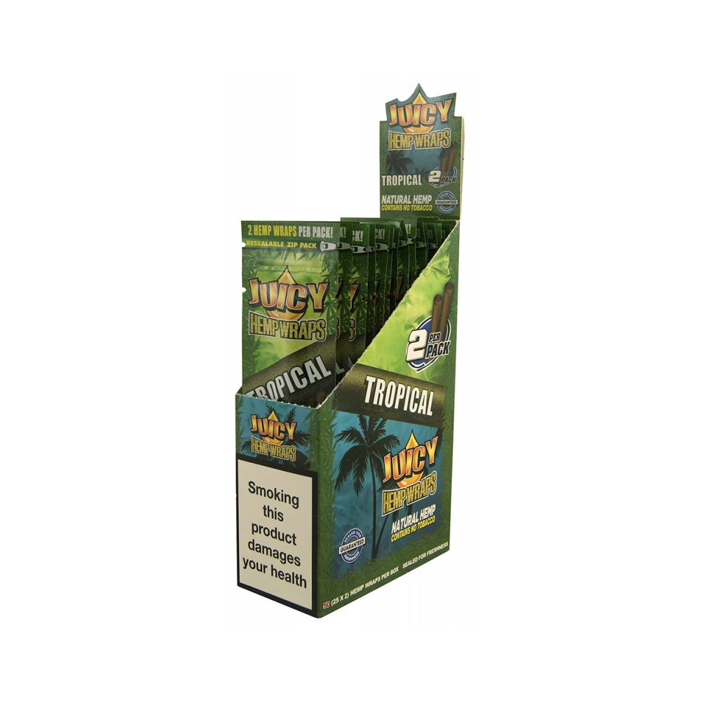 Juicy Jay´s Hemp Wraps Blunts Tropical 25 pack