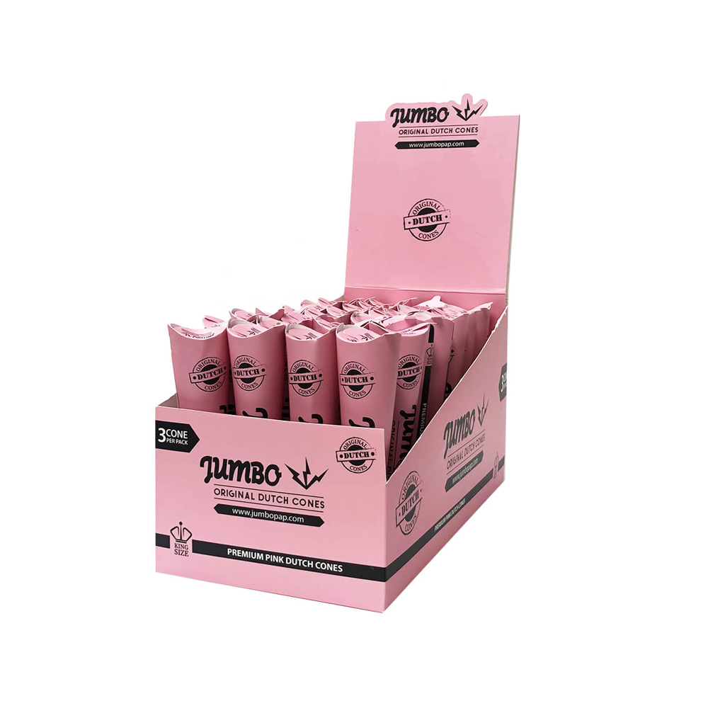 Jumbo Dutch Pink Cone King Size 3Pack