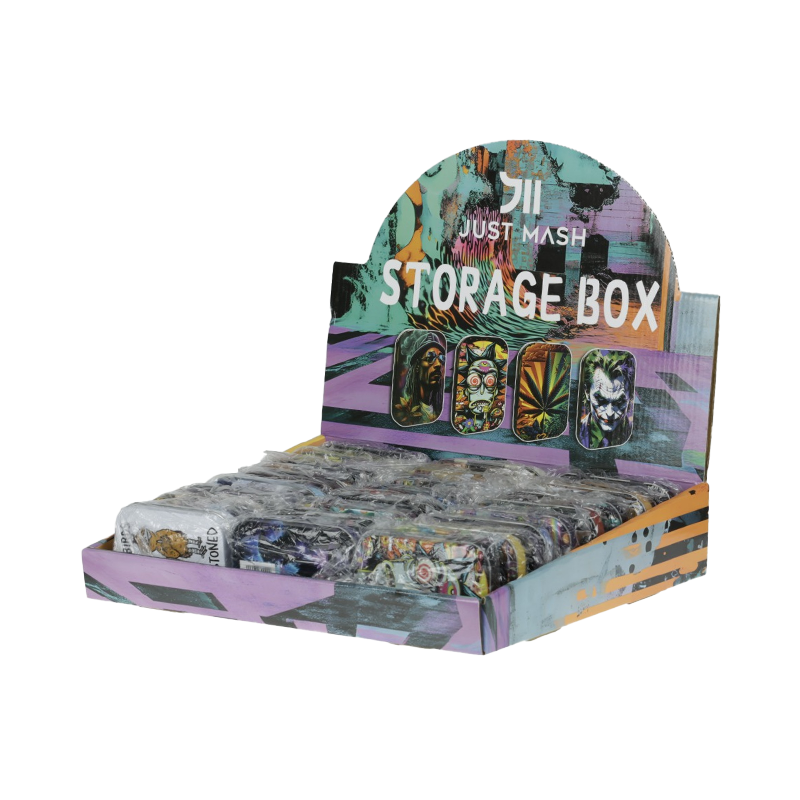 Premium Printed Storage Tobacco Tins – 24 Tins in a Tray (1 tray)
