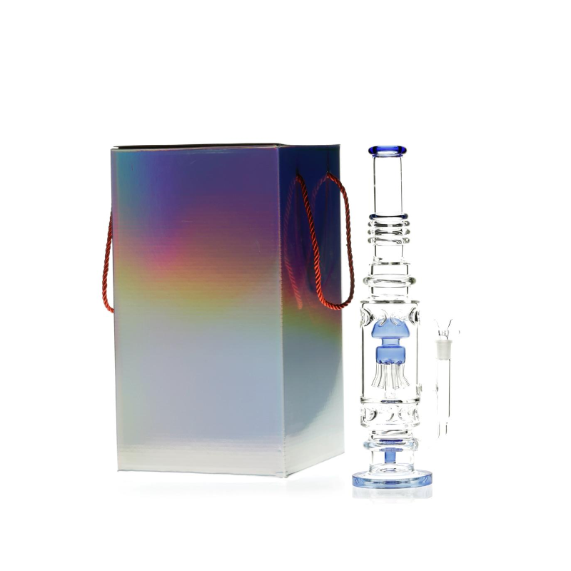 Jelly Fish Blue 45cm Blue Glass Bong