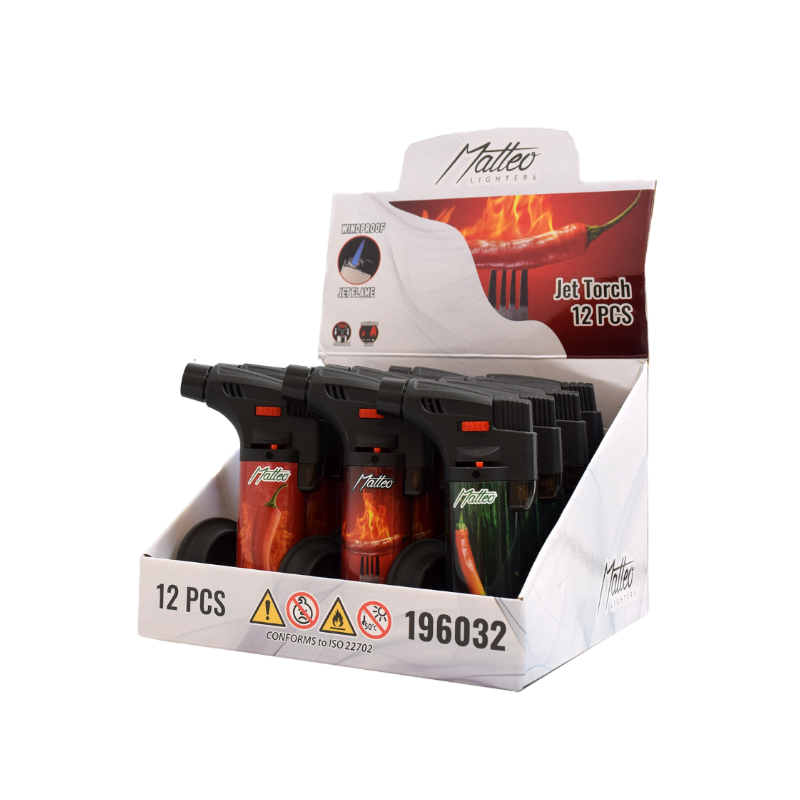 Big Jet Torch Lighter Matteo Paprika 196032 x 12