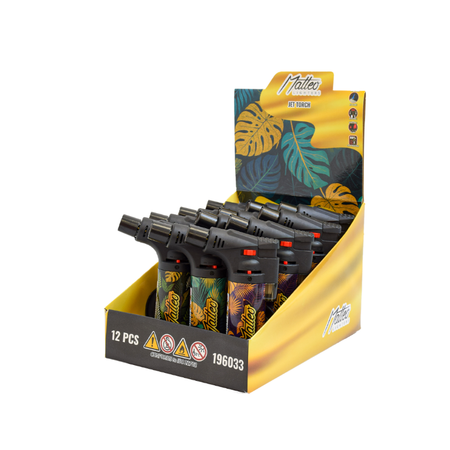 Big Jet Torch Lighter Matteo Tropical 196033 x 12