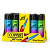 New colour Windproof Clipper Jet Flame Lighter Metallic Gradient x 24 pack