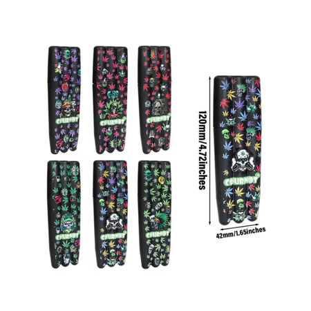 3 Joints Holder Assorted Colorful – 12 Pack Display 120mm x 42mm