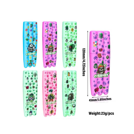 3 Joints Holder Assorted Colorful – 12 Pack Display 120mm x 41mm