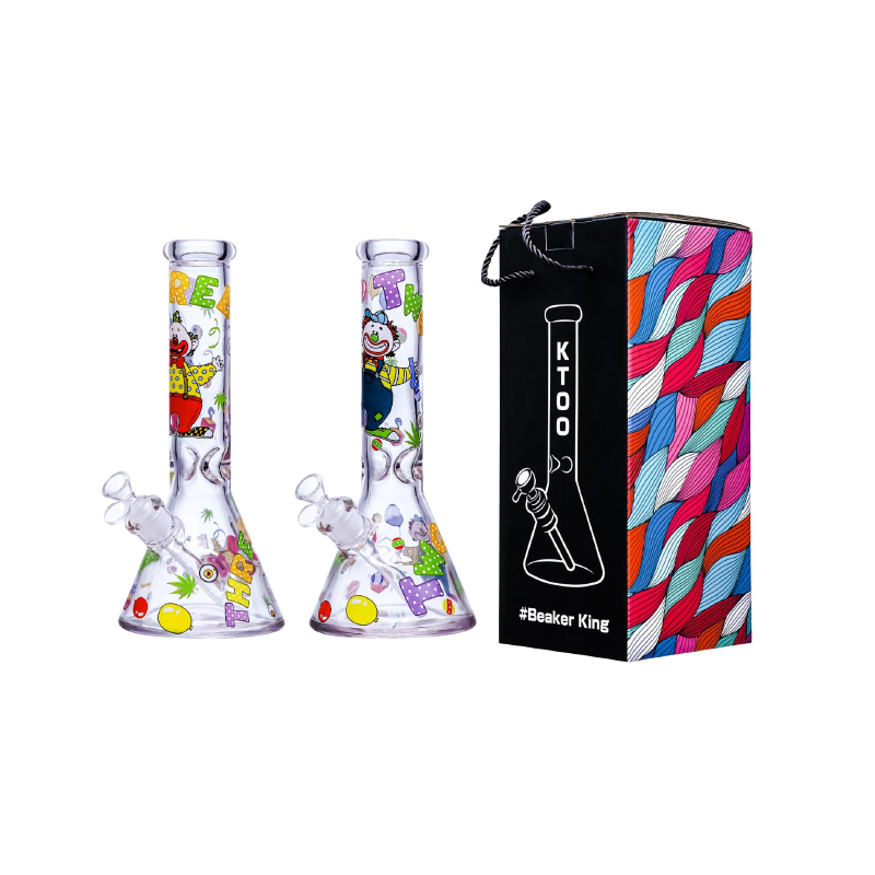 Glass Beaker Bong Joker 7mm – 10 Inches Assorted Colours
