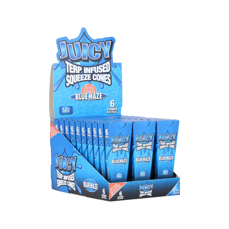 Exclusive Juicy Jay's Squeeze Cones 1 1/4 | Blue Haze | 30pk Display