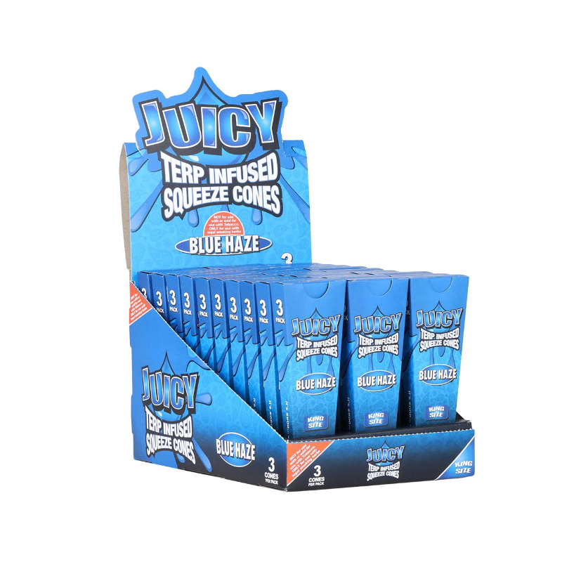 Exclusive Juicy Jay's Squeeze Cones King Size | Blue Haze | 30pk Display