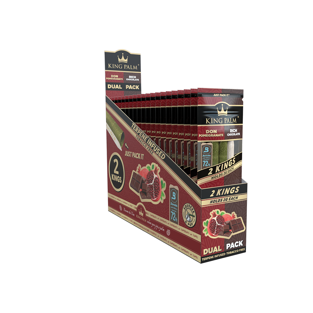 King Plam Dual Pack Rolls Pomegrante & Chocolate