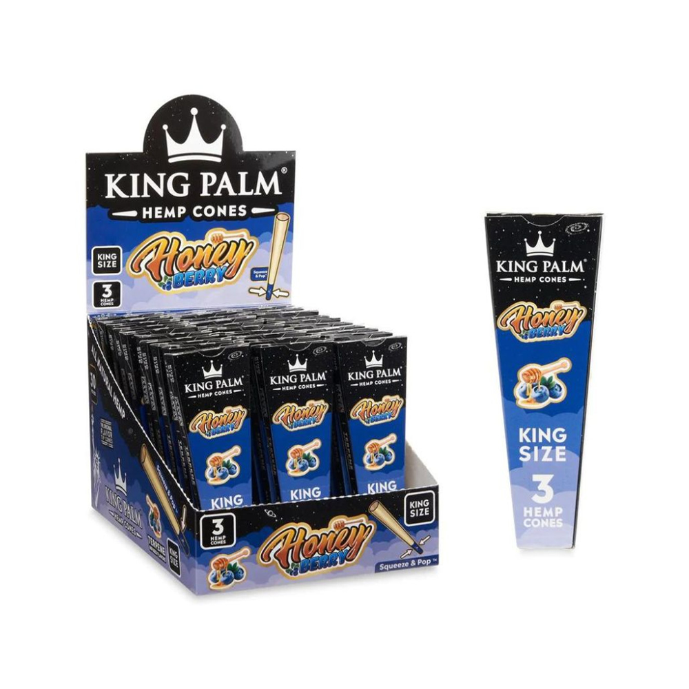King Palm Hemp Cones King Size 109mm Honey Berry Pack