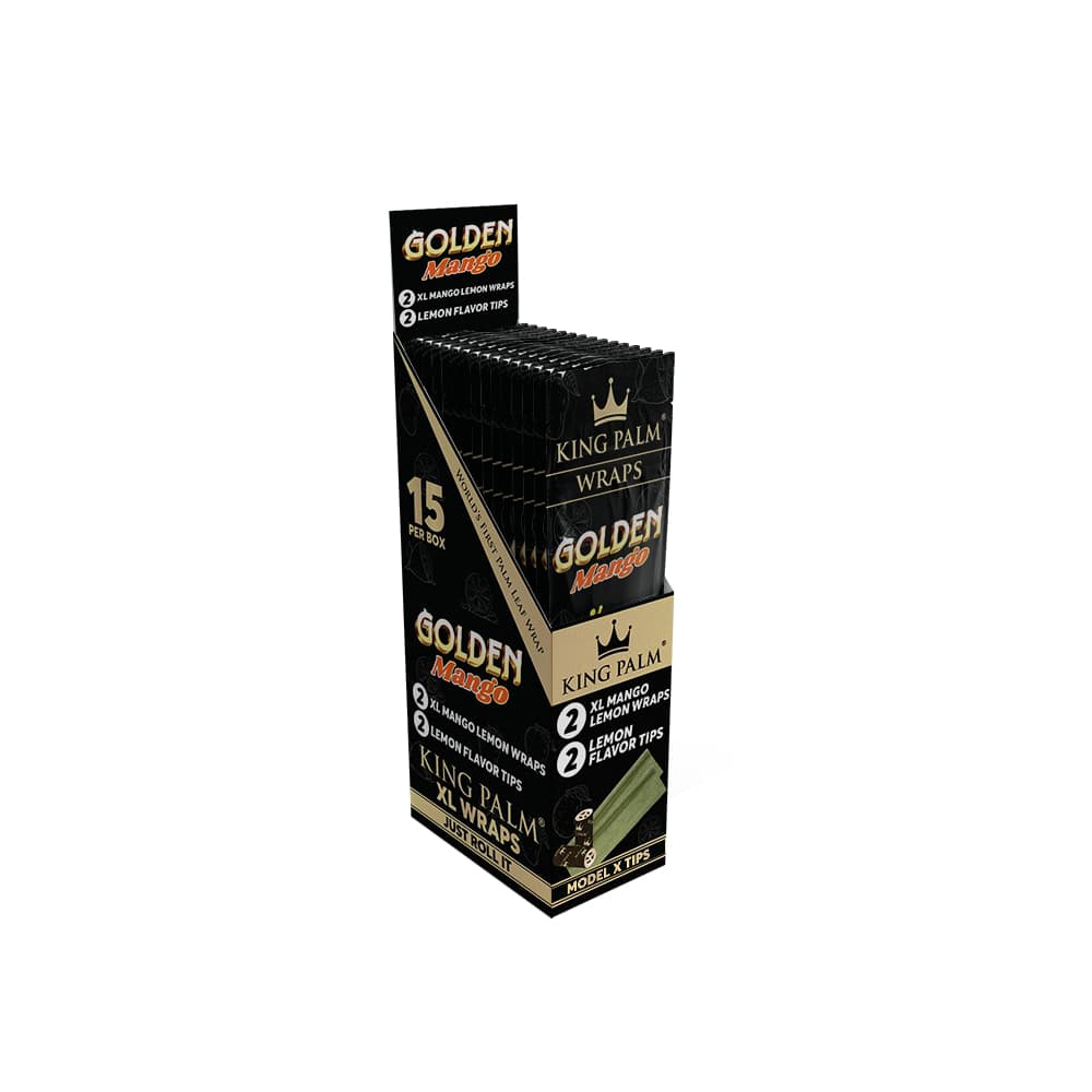 King Palm Golden Mango Palm Leaf Blunt Wraps 15 pack