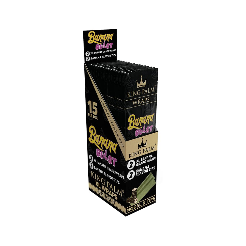 King Palm Banana Blast Palm Leaf Blunt Wraps 15 pack