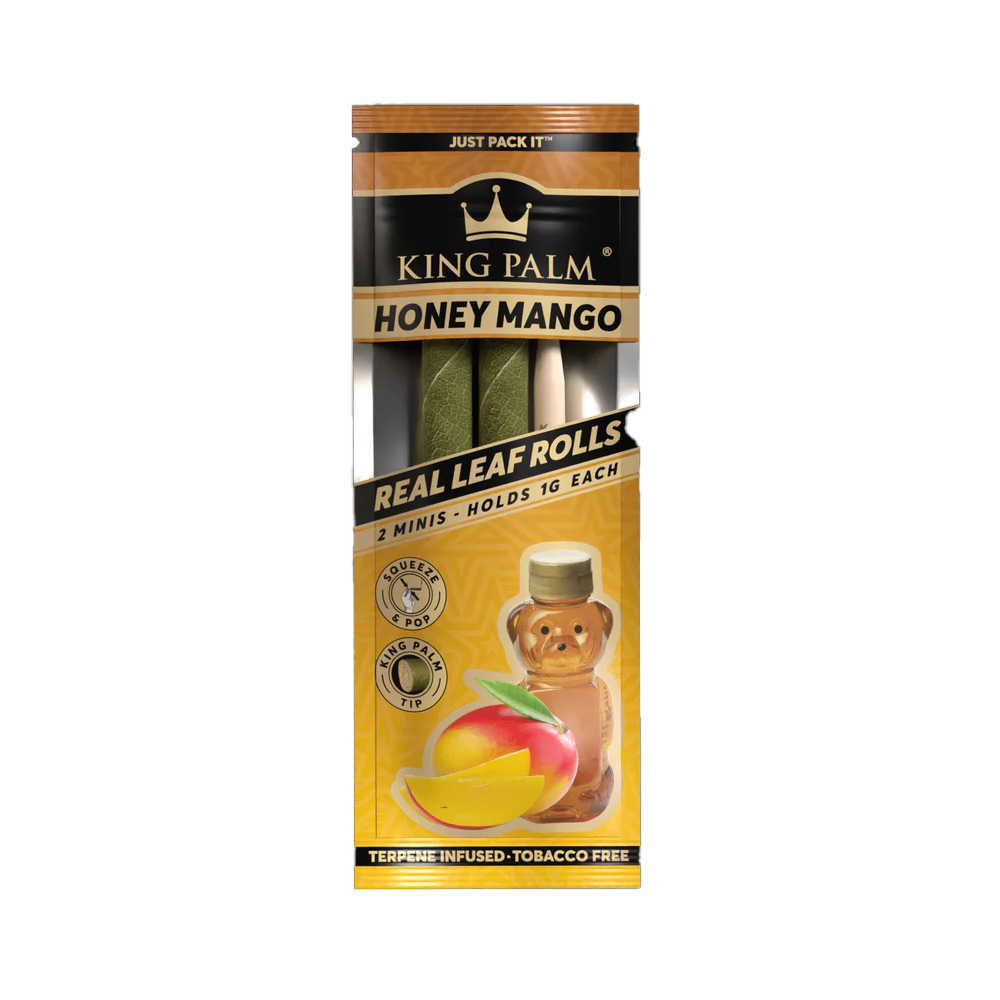 King Palm 2 pack Mini Rolls Honey Mango - full display