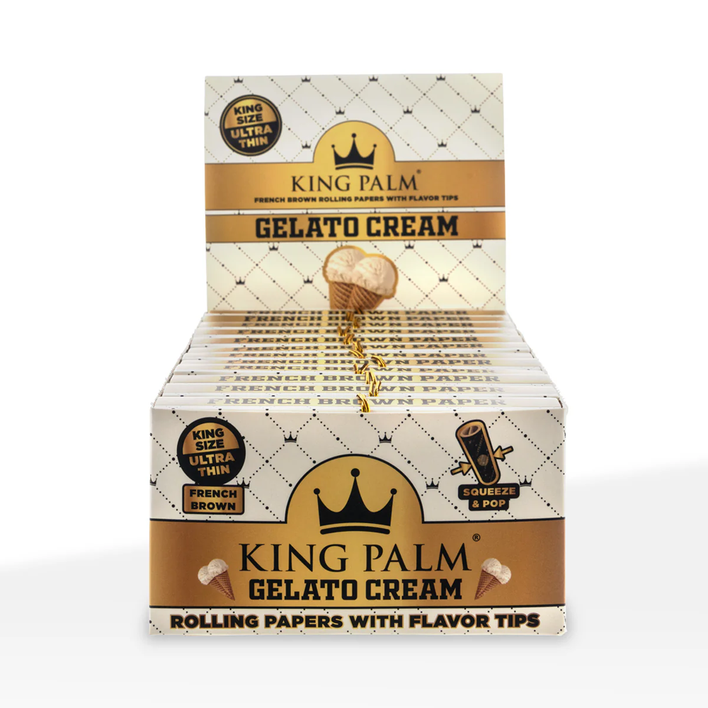 Clearance King Palm King Size Paper with  Gelato Cream Flavoured Tips 24 pack