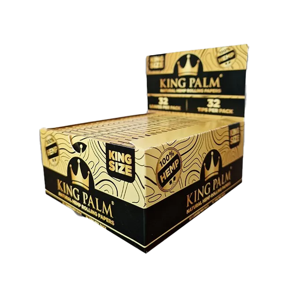 Clearance Kingpalm King Size Hemp Natural Paper with Tips 22 pack