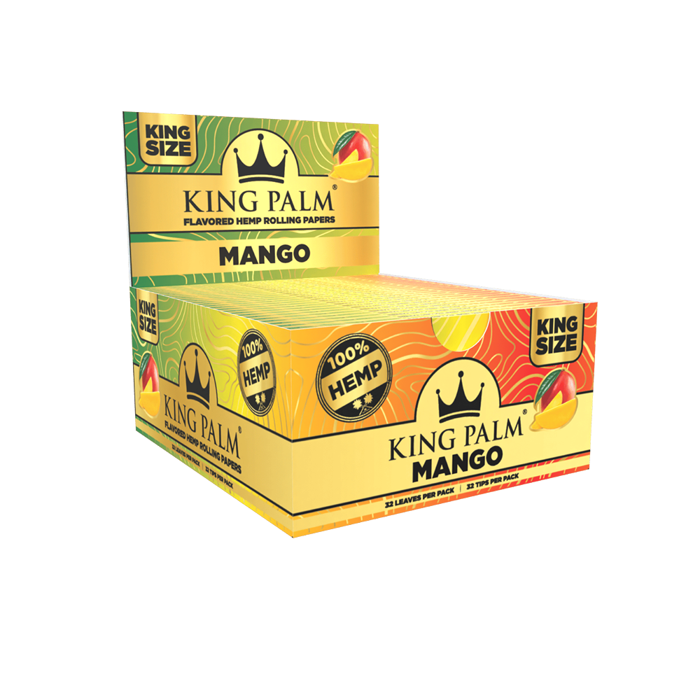 Clearance King Palm Mango Flavoured King Size Paper with Tips 22 pack
