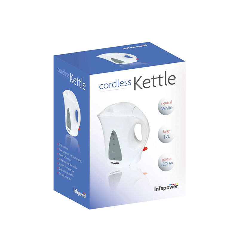 Infapower 2200w 1.7L Cordless Kettle White