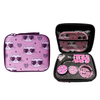 Zipper Set Smoking Pink, Cat-Themed with Ashtray, Grinder, Tray, Bong and Containers Gift Set SS-0010
