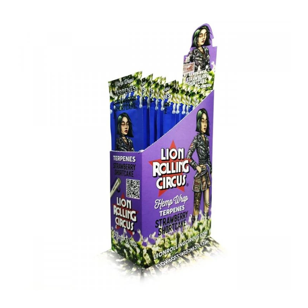 Lion Rolling Circus Homegenized Rolling Paper Strawberry Short Cake Hemp Paper 25 pack