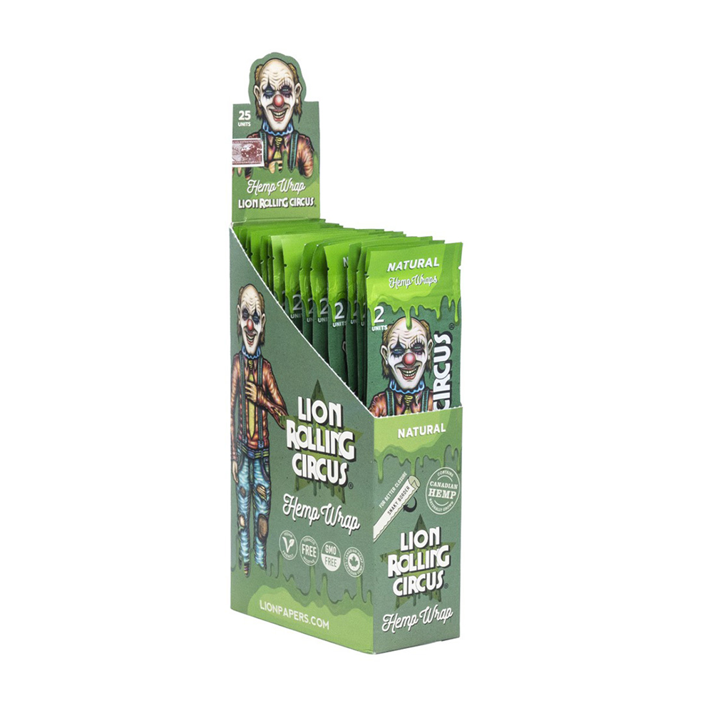Lion Rolling Circus Homegenized Rolling Paper STRAWBERRY Hemp Wrap 25 pack