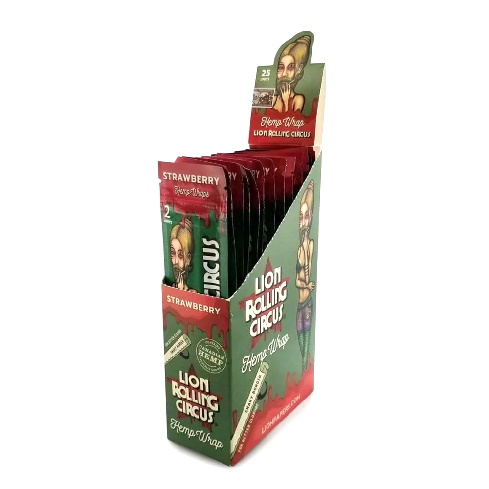 Lion Rolling Circus Homegenized Rolling Paper NATURAL Hemp Paper 25 pack