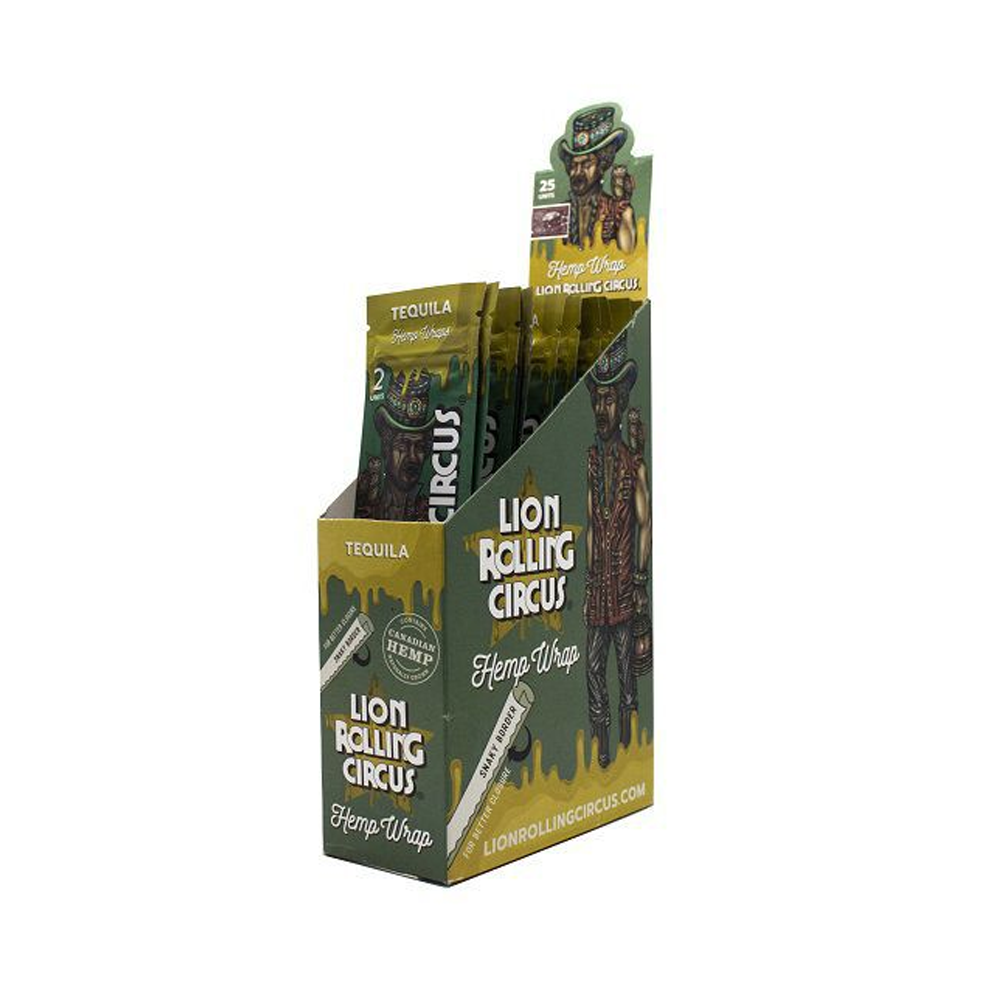 Lion Rolling Circus Homegenized Rolling Paper TEQUILA Hemp Paper 25 pack