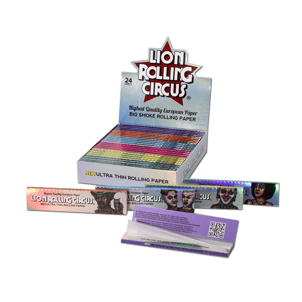 Lion Rolling Circus Lion Silver King Size Slim 24 Rolling Paper