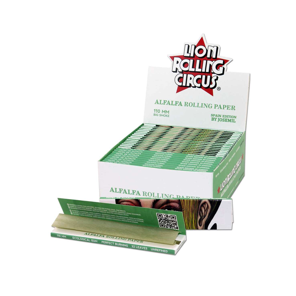 Lion Rolling Circus LRC Alfalfa King Size Slim Rolling Paper 24 pack