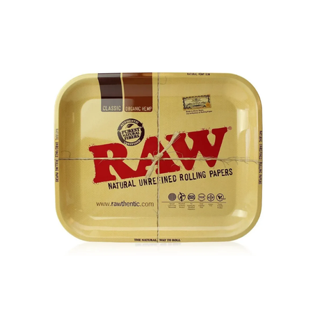 Raw Medium Metal Rolling Tray Brown