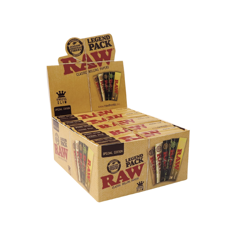 New RAW Legend Pack King Size Slim Rolling Papers – Special Edition