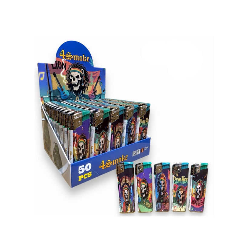 4Smoke Electronic lighter Lion Head L174 50pcs