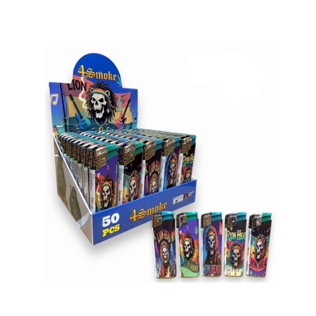 4Smoke Electronic lighter Lion Head L174 50pcs