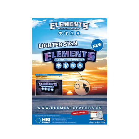 Elements Ultra Thin Papers LED Lighted Sign | Shop Display