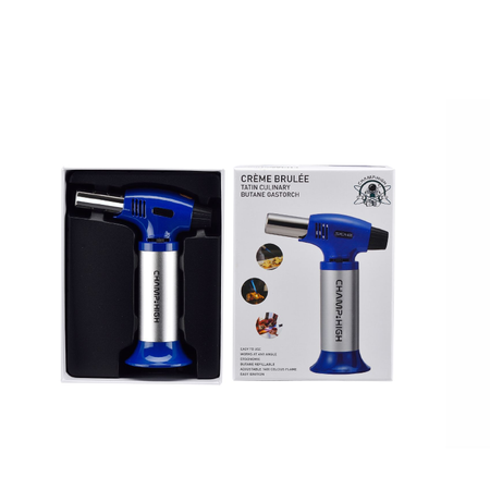 CHAMP HIGH Kitchen Torch Jet Silver Lighter Blue Flame