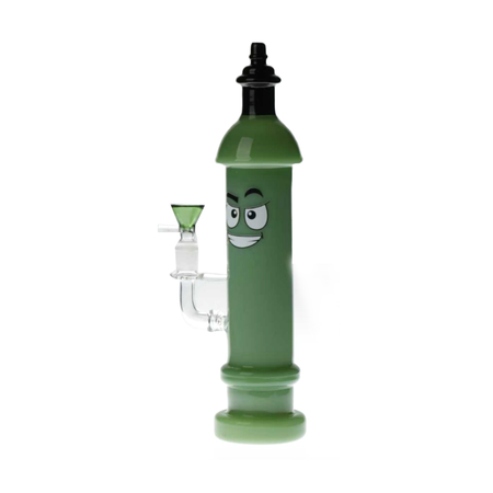 Lil Green Candle Devil Glass Bong Waterpipe 14mm