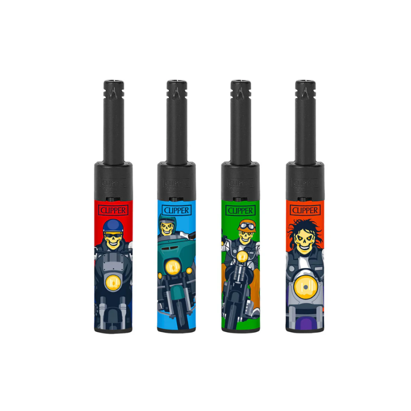Clipper Mini Tube Lighter MC Skulls MTM3B189UK/ (24pcs/display)