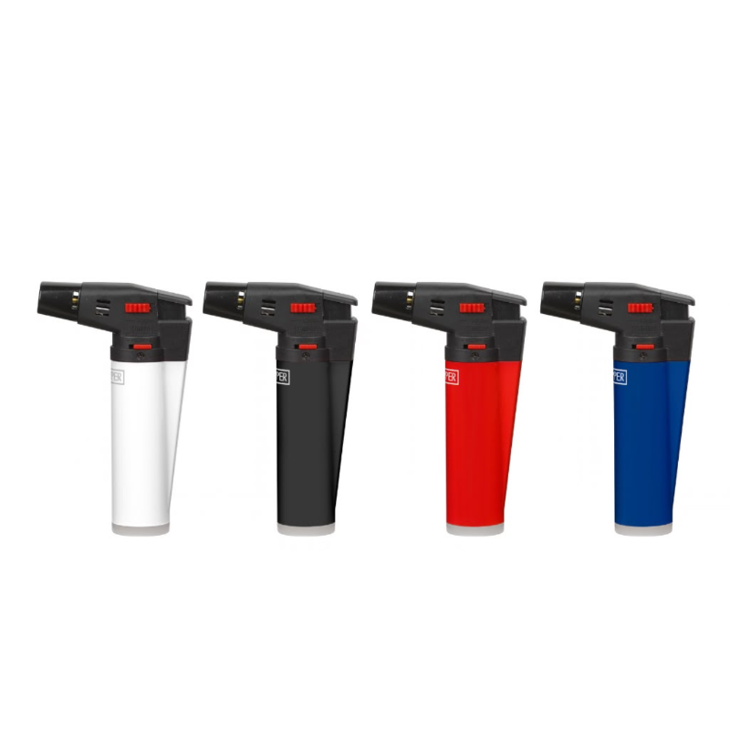 Clipper MEDIUM TORCH Jet Turbo Windproof Lighter TRAY Display x 12 Units MDT1S001UK